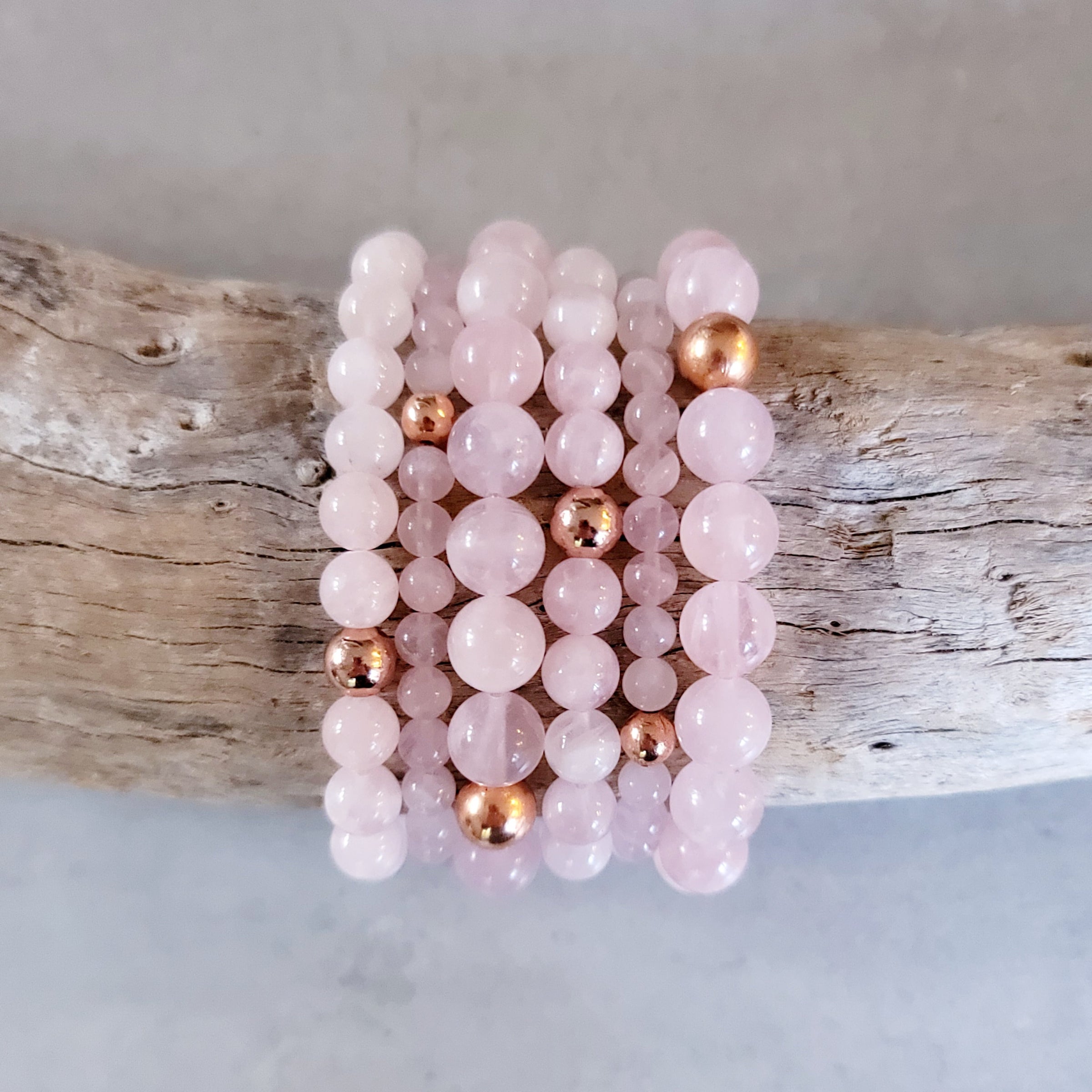 Rose quartz sales bead bracelet